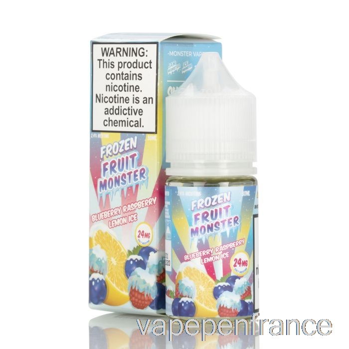 Glace Myrtille Framboise Citron - Sels Monstres Aux Fruits Surgelés - 30 Ml 48 Mg Stylo Vape